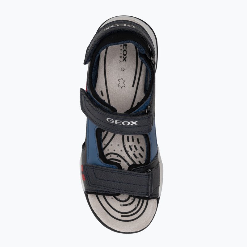 Sandale pentru juniori Geox Borealis ocean blue/red 5