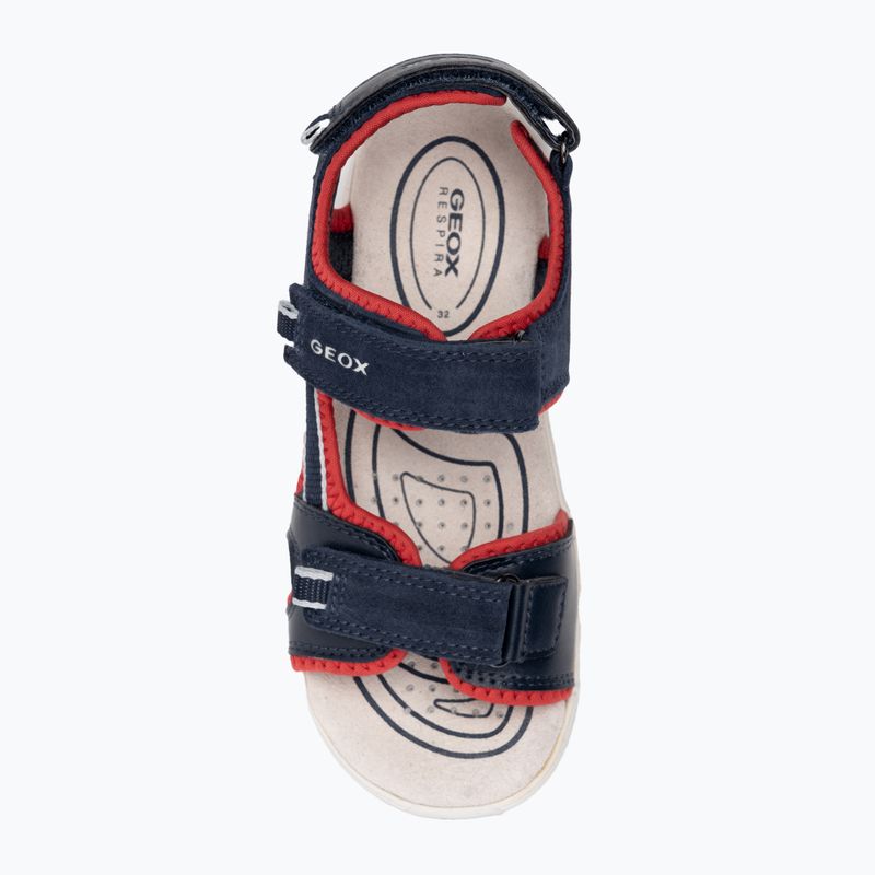 Sandale pentru juniori Geox Alben ocean blue/red 5