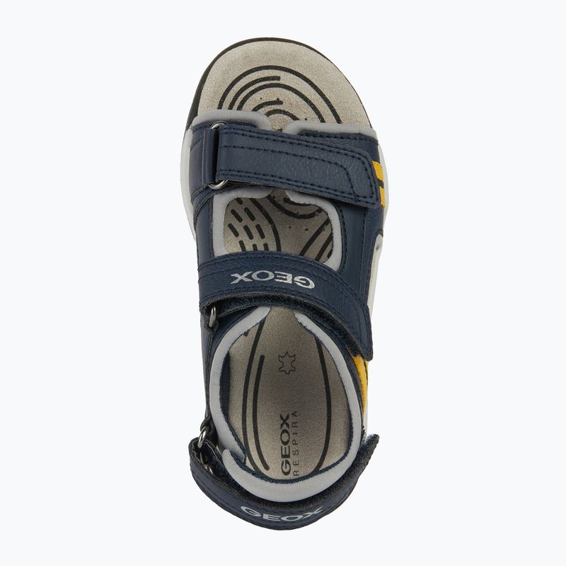 Sandale pentru juniori Geox Borealis ocean blue/gold 13