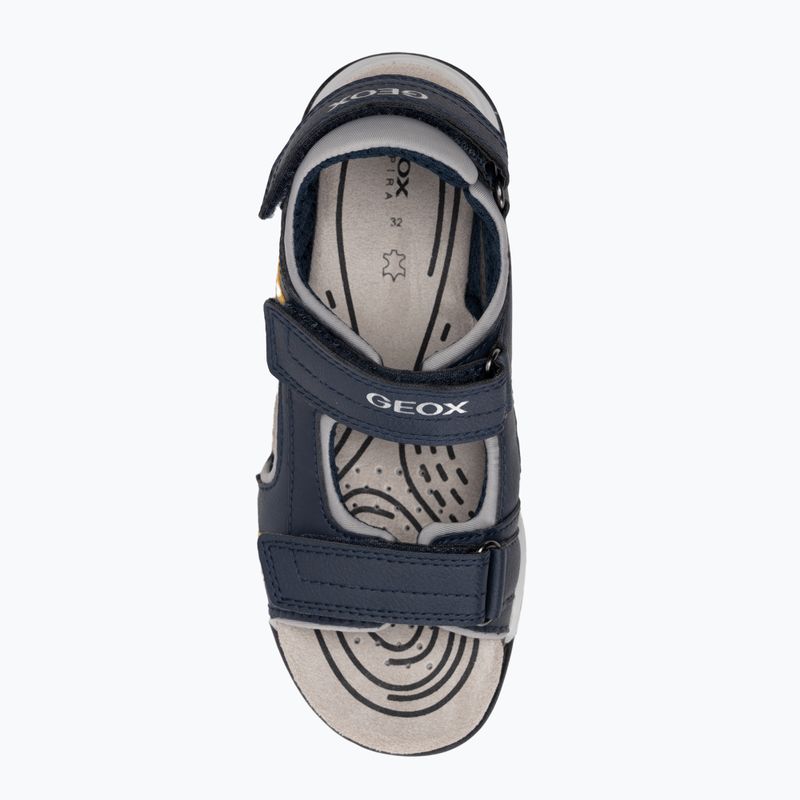 Sandale pentru juniori Geox Borealis ocean blue/gold 5