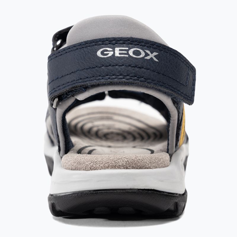 Sandale pentru juniori Geox Borealis ocean blue/gold 6