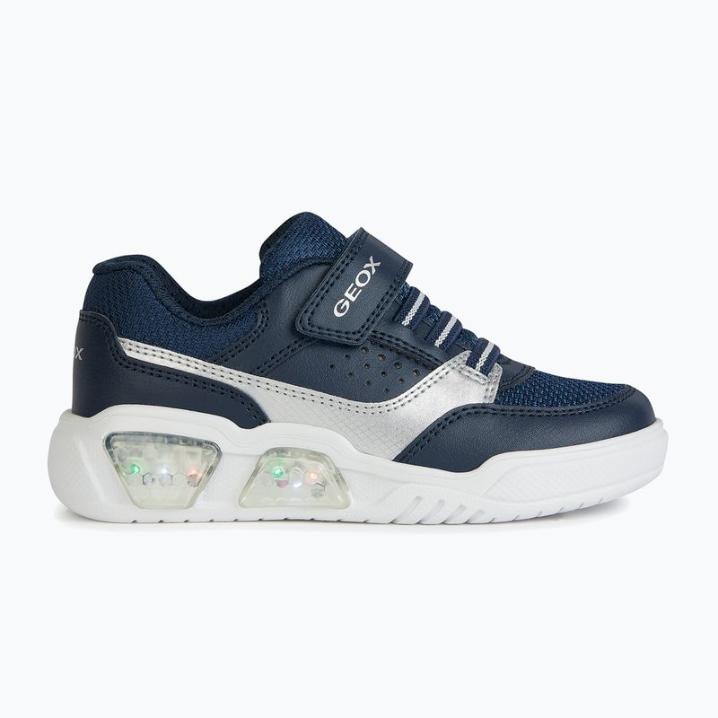 Încălțăminte pentru junior Geox Illuminus ocean blue/silver 11
