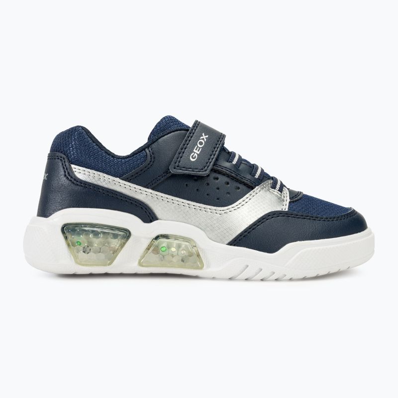 Încălțăminte pentru junior Geox Illuminus ocean blue/silver 2