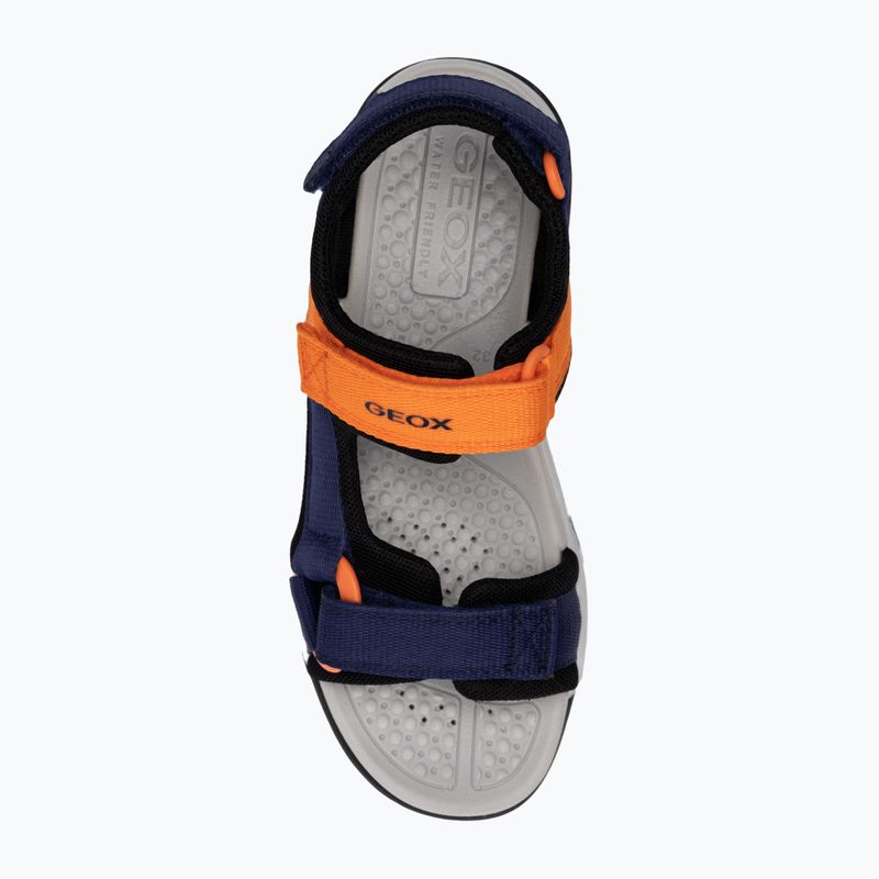 Sandale pentru juniori Geox Borealis ocean blue/orange 5