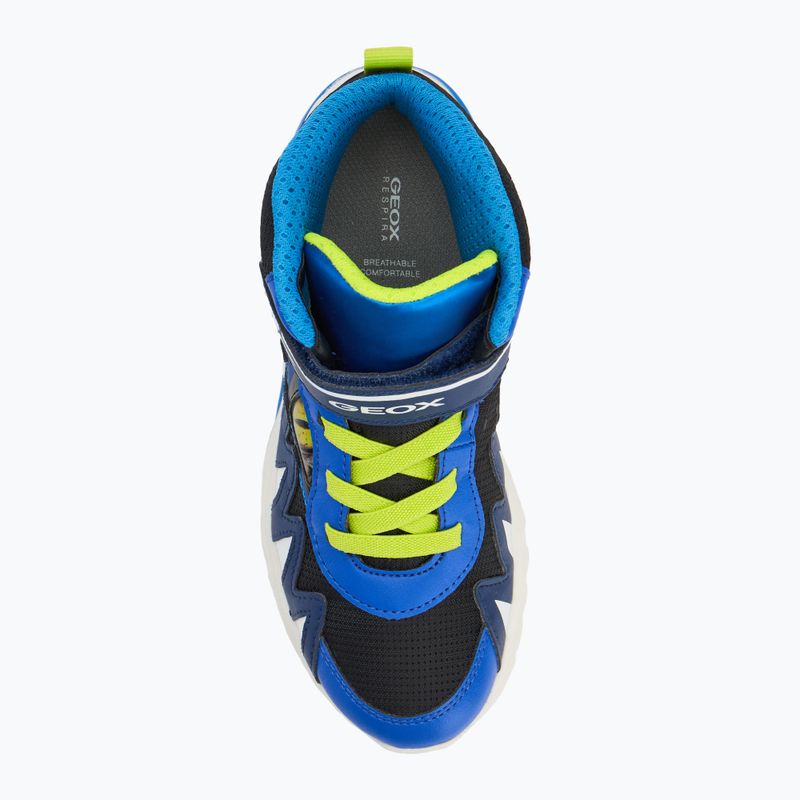 Pantofi pentru copii Geox Ciberdron navy/lime green 5