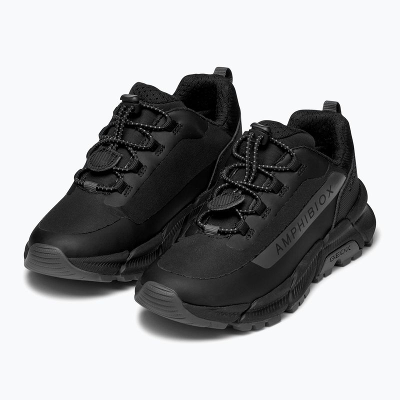Încălțăminte pentru juniori Geox Flexyper Plus ABX black/dark grey 10