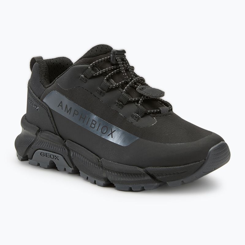 Încălțăminte pentru juniori Geox Flexyper Plus ABX black/dark grey