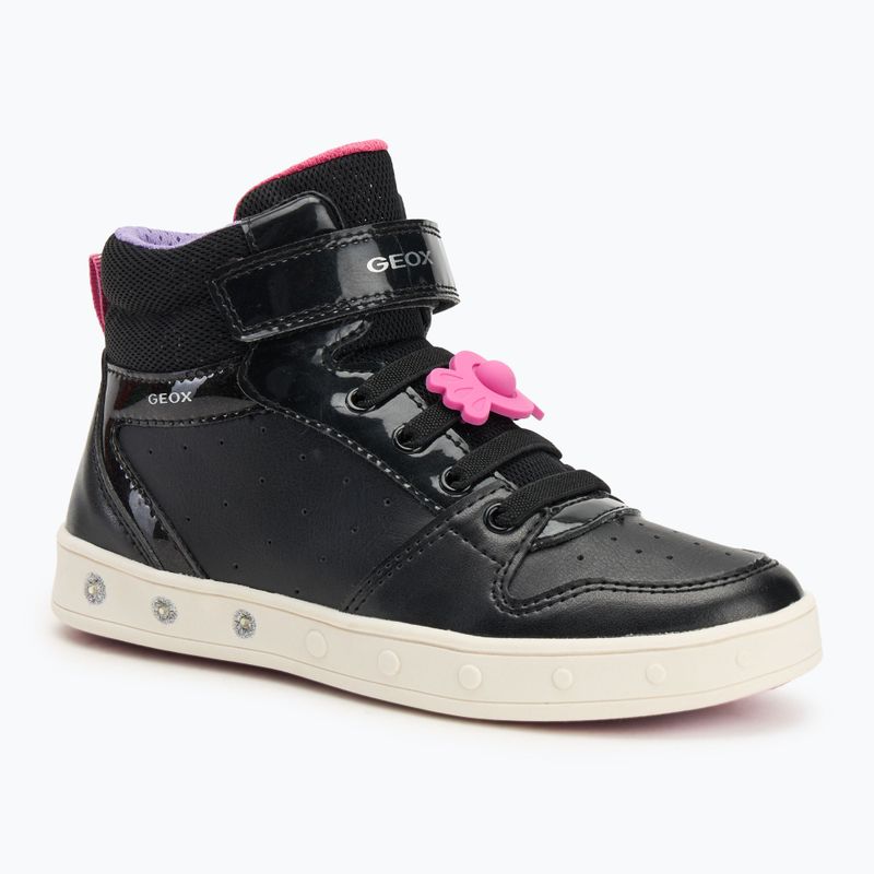 Pantofi pentru copii Geox Skylin negru/fucsia