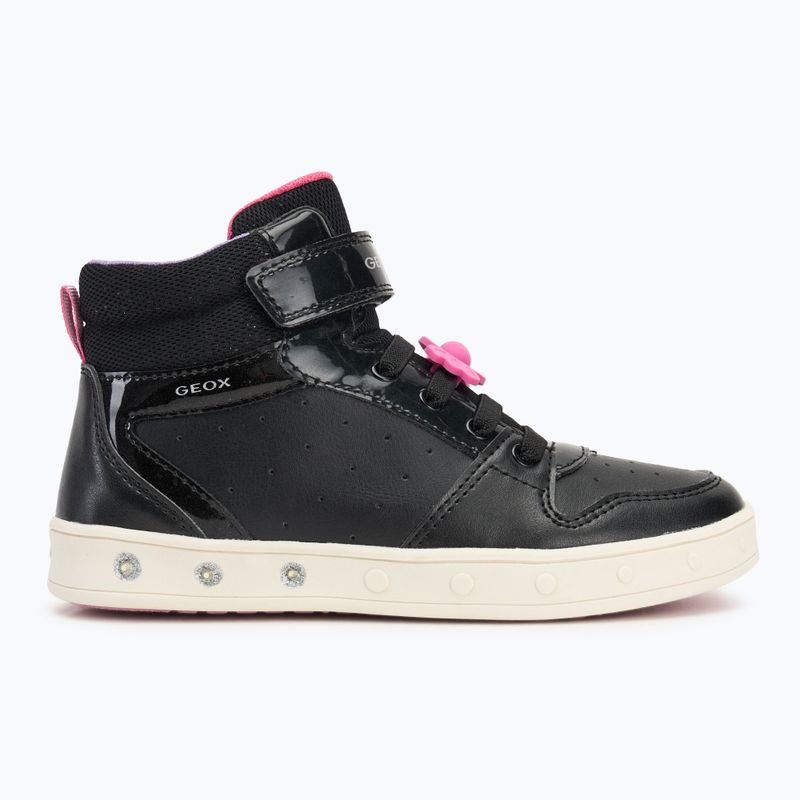 Pantofi pentru copii Geox Skylin negru/fucsia 2