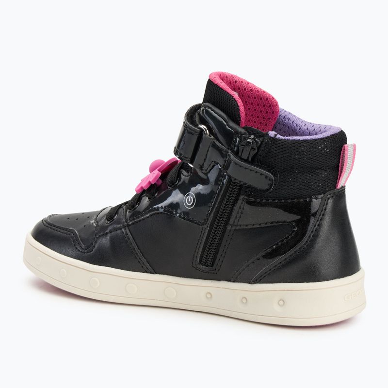 Pantofi pentru copii Geox Skylin negru/fucsia 3