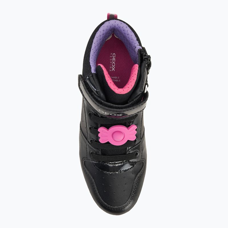 Pantofi pentru copii Geox Skylin negru/fucsia 5