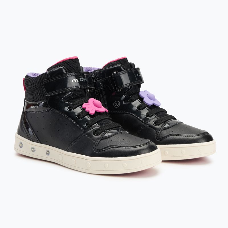 Pantofi pentru copii Geox Skylin negru/fucsia 9