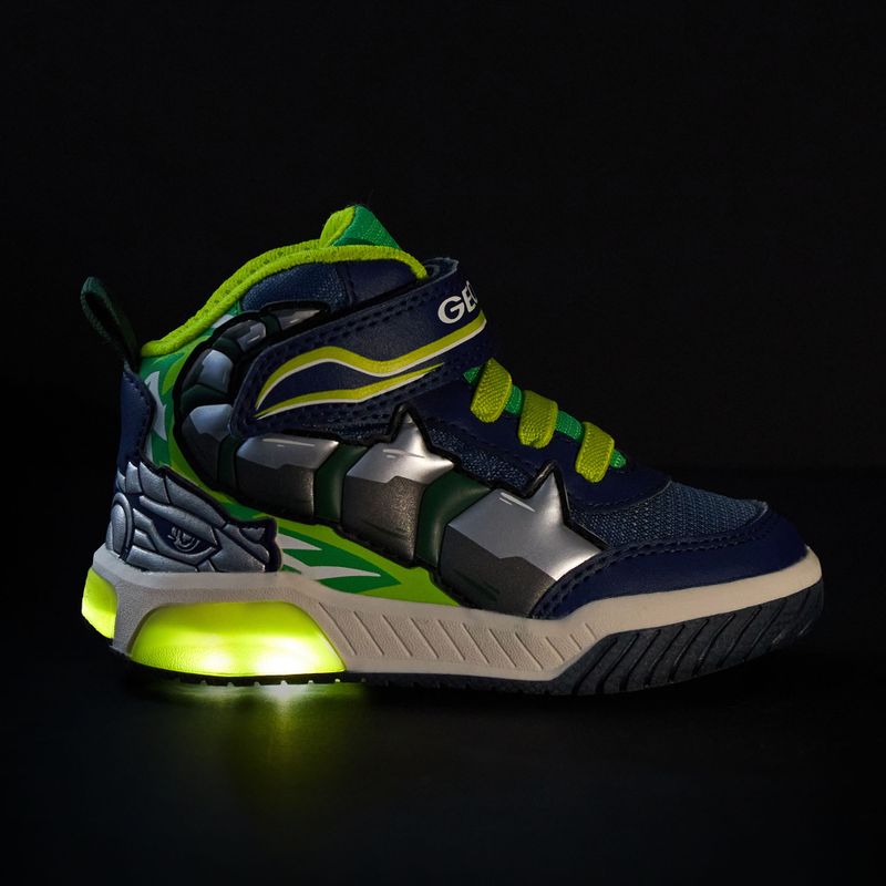 Pantofi pentru copii Geox Inek navy/lime green 8