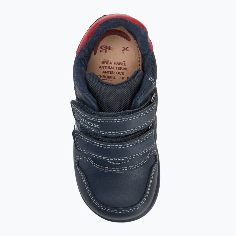 Pantofi pentru copii Geox Elthan albastru oceanic/roșu 5