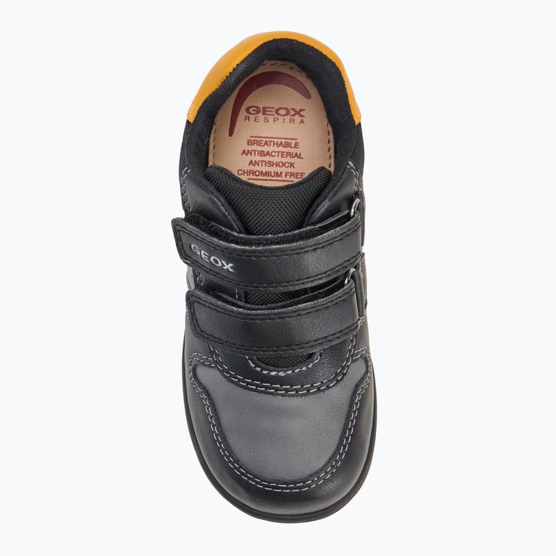 Pantofi pentru copii Geox Elthan negru/ocru 5