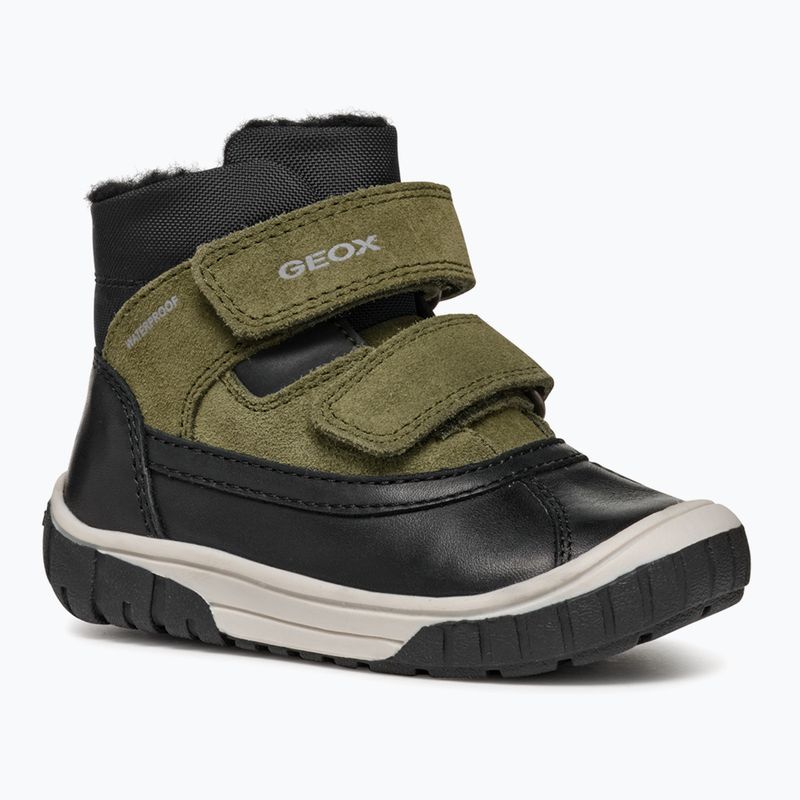 Ghete de zăpadă pentru copii Geox Omar black / dark green