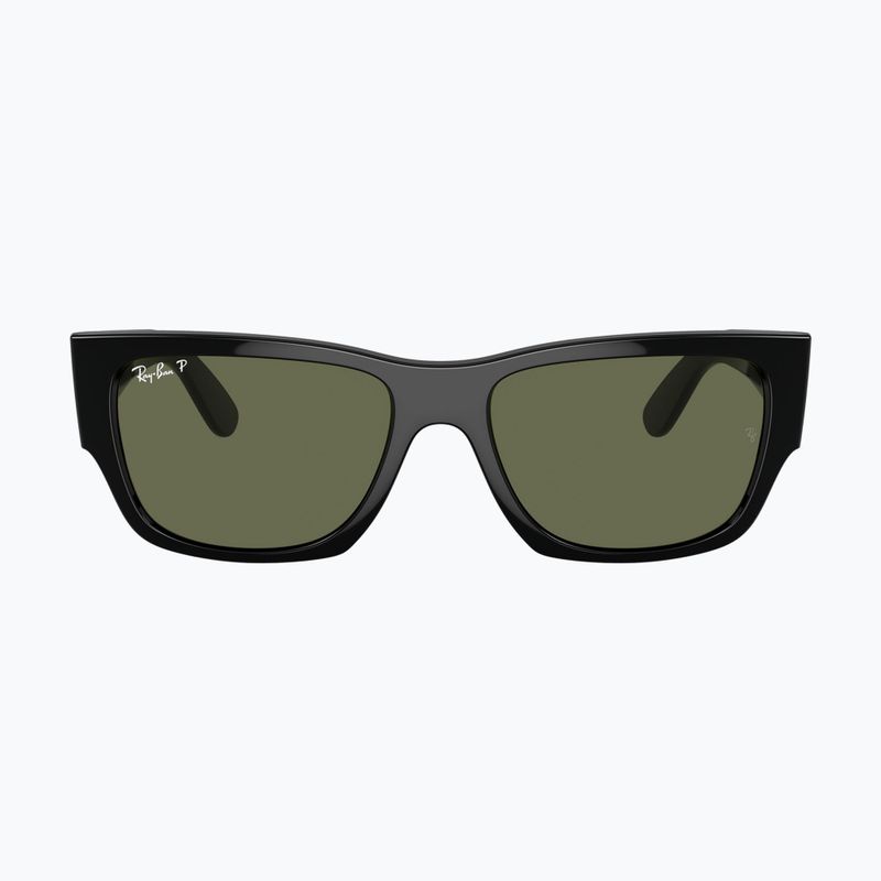 Ochelari de soare Ray-Ban Carlos black/green polarized 2