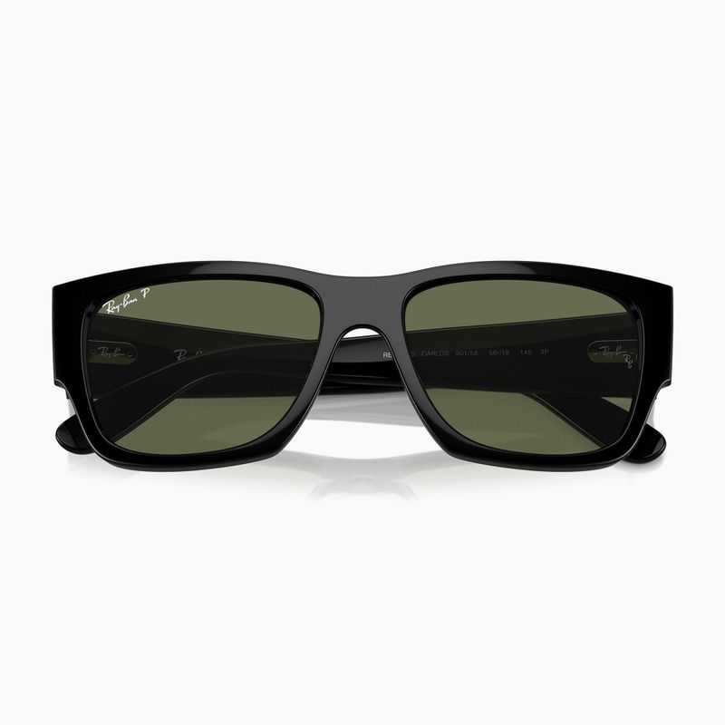 Ochelari de soare Ray-Ban Carlos black/green polarized 3