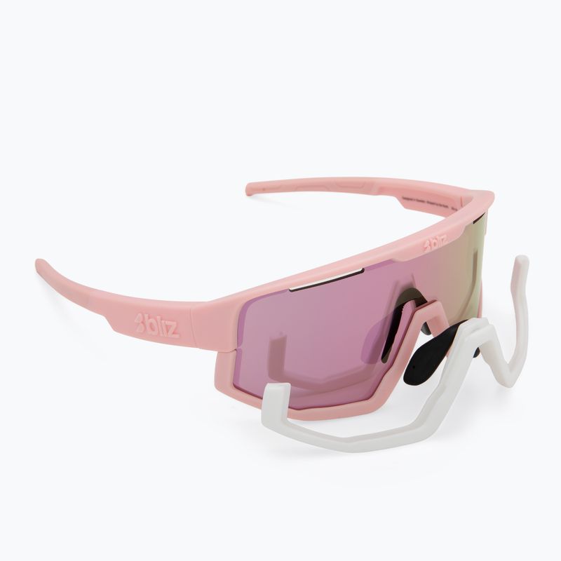 Ochelari de soare Bliz Fusion Small matte powder pink/brown rosé multi