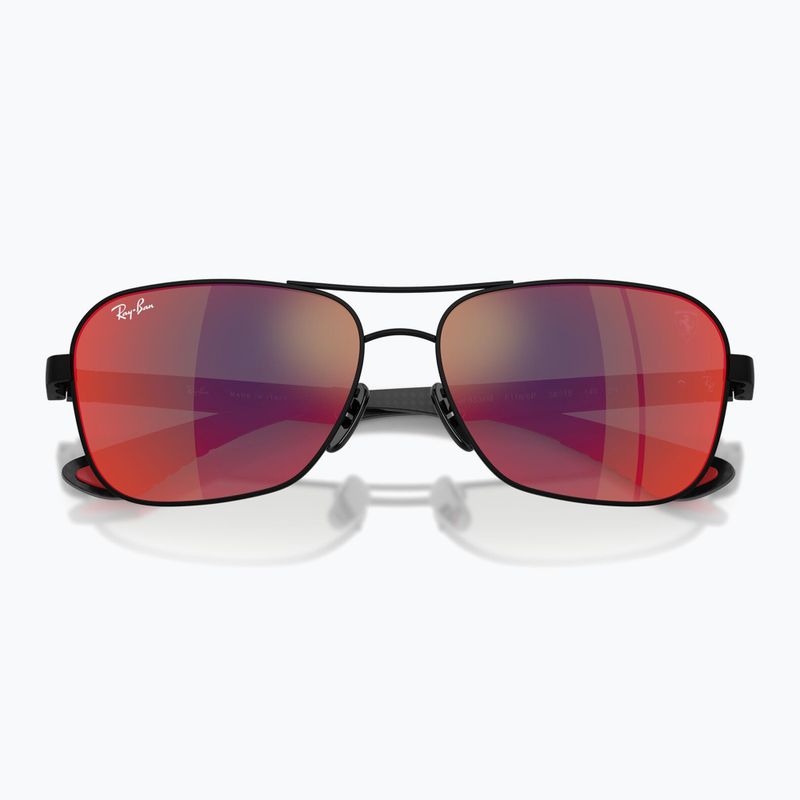 Ochelari de soare Ray-Ban Rb8336M Scuderia matt black/dark grey mirror blue/red 3