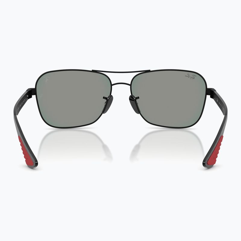 Ochelari de soare Ray-Ban Rb8336M Scuderia matt black/dark grey mirror blue/red 5