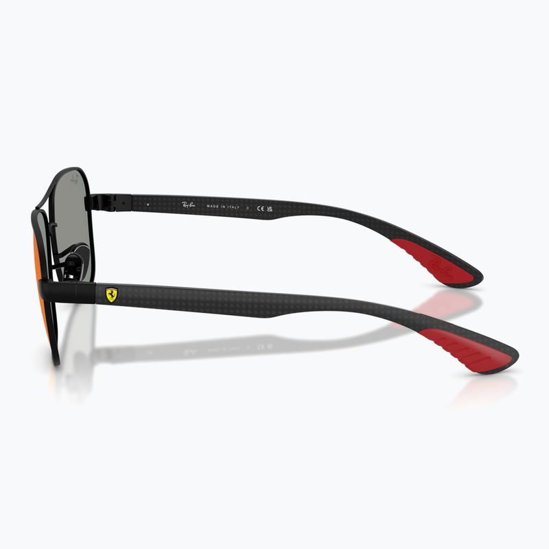 Ochelari de soare Ray-Ban Rb8336M Scuderia matt black/dark grey mirror blue/red 6