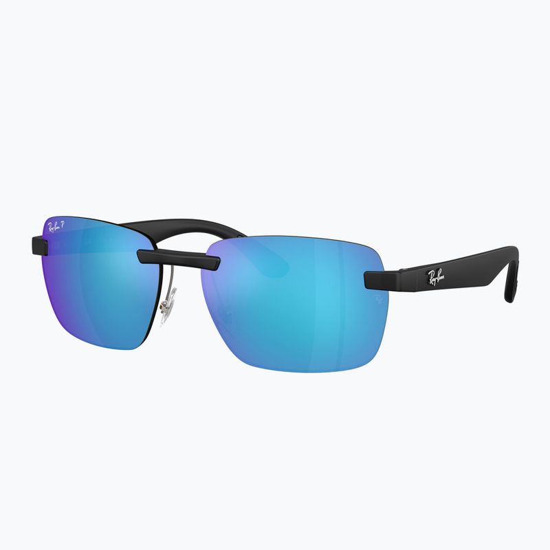 Ochelari de soare Ray-Ban RB4470 Polarized+ Lenses matte sand black/green chromance 4