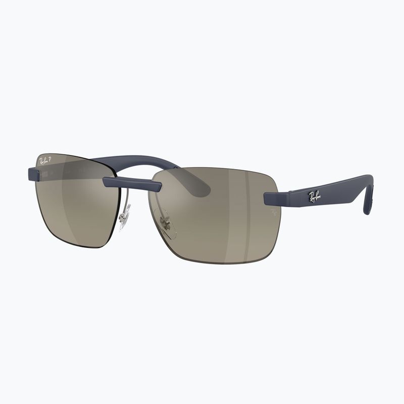 Ochelari de soare Ray-Ban RB4470 Polarized+ Lenses sand dark blue/grey gradient chromance 4