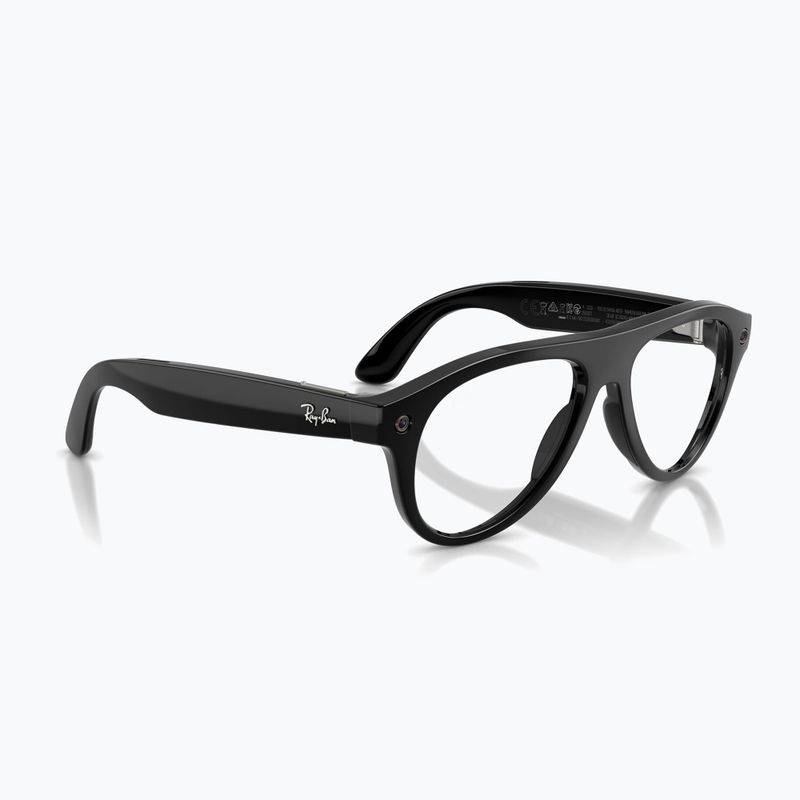 Ochelari cu cameră Ray-Ban Meta Aviator shiny black/trs g. green 4