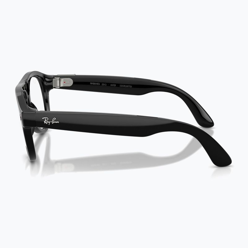 Ochelari cu cameră Ray-Ban Meta Aviator shiny black/trs g. green 5