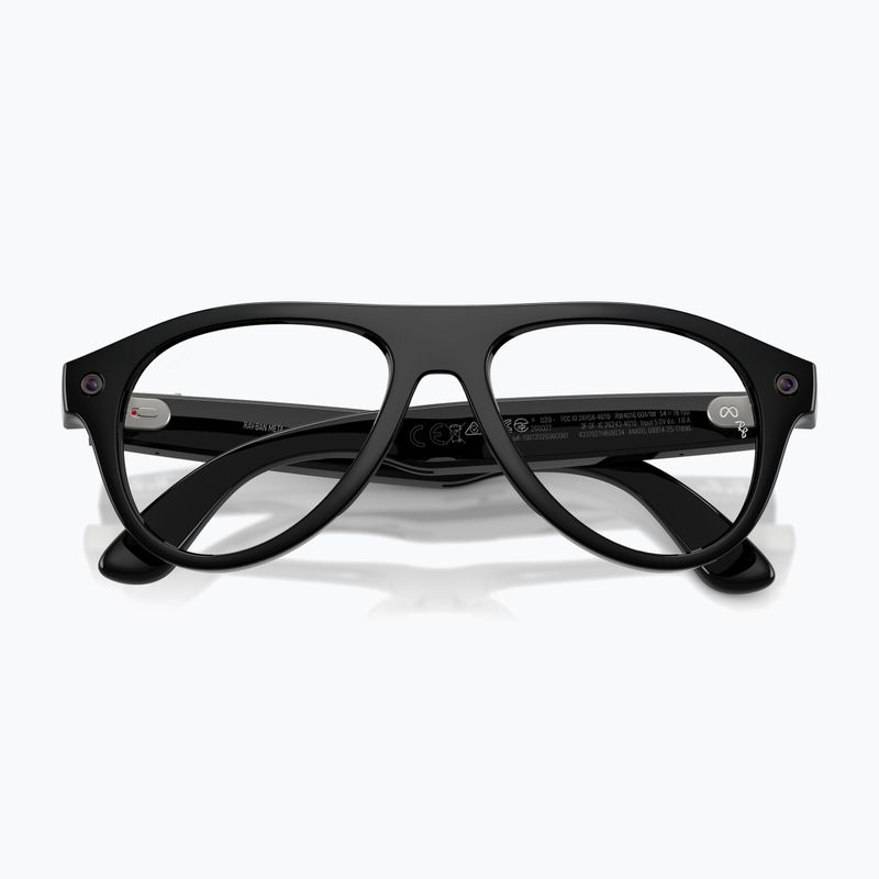 Ochelari cu cameră Ray-Ban Meta Aviator shiny black/trs g. green 6