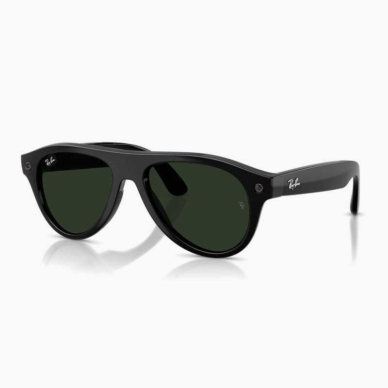 Ochelari cu cameră Ray-Ban Meta Aviator shiny black/trs g. green 8