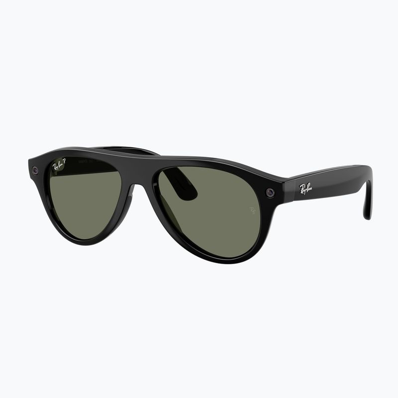 Ochelari cu cameră Ray-Ban Meta Aviator shiny black/g15 green polar
