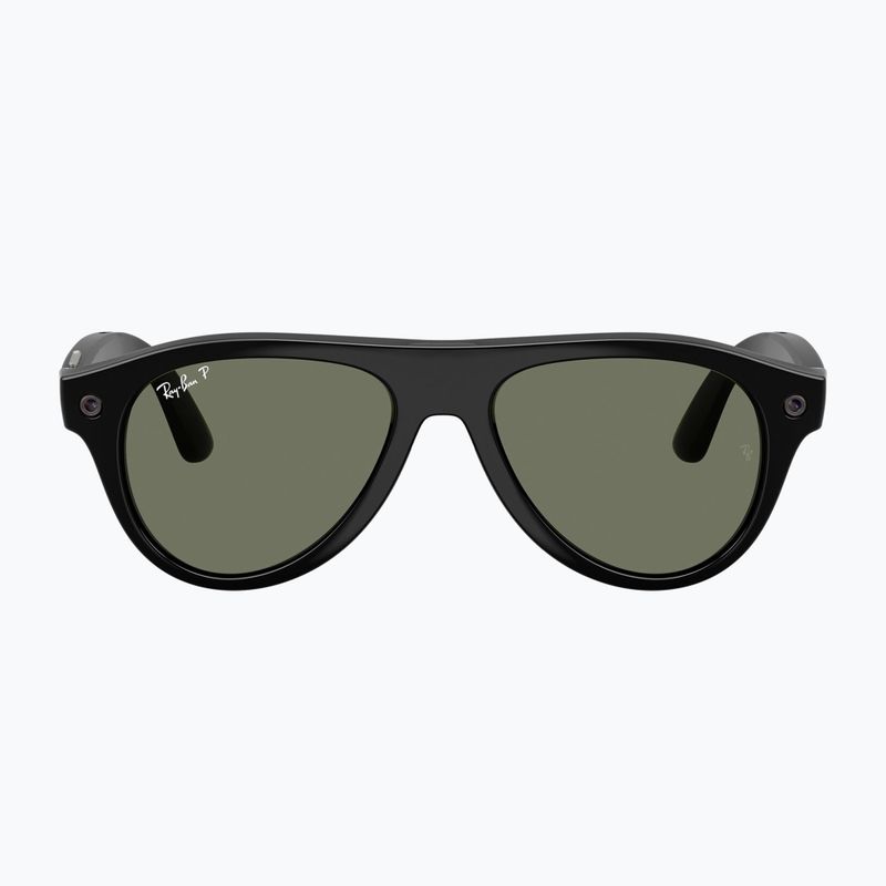 Ochelari cu cameră Ray-Ban Meta Aviator shiny black/g15 green polar 2
