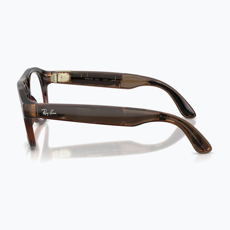 Ochelari cu cameră Ray-Ban Meta Aviator transp. umber/trs jade 5