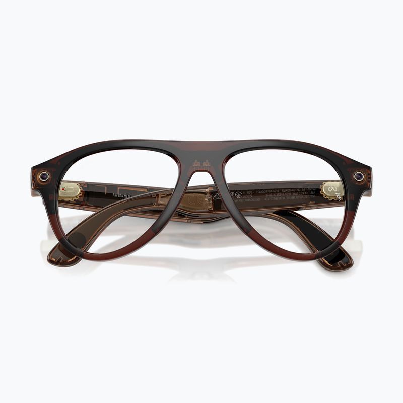 Ochelari cu cameră Ray-Ban Meta Aviator transp. umber/trs jade 6