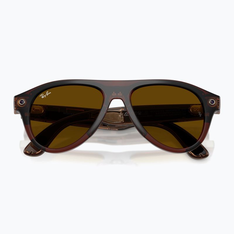 Ochelari cu cameră Ray-Ban Meta Aviator transp. umber/trs jade 9