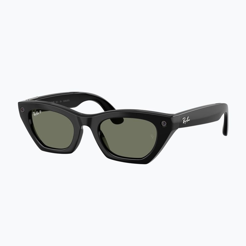 Ochelari cu cameră Ray-Ban Meta Zena shiny black/g15 green polar