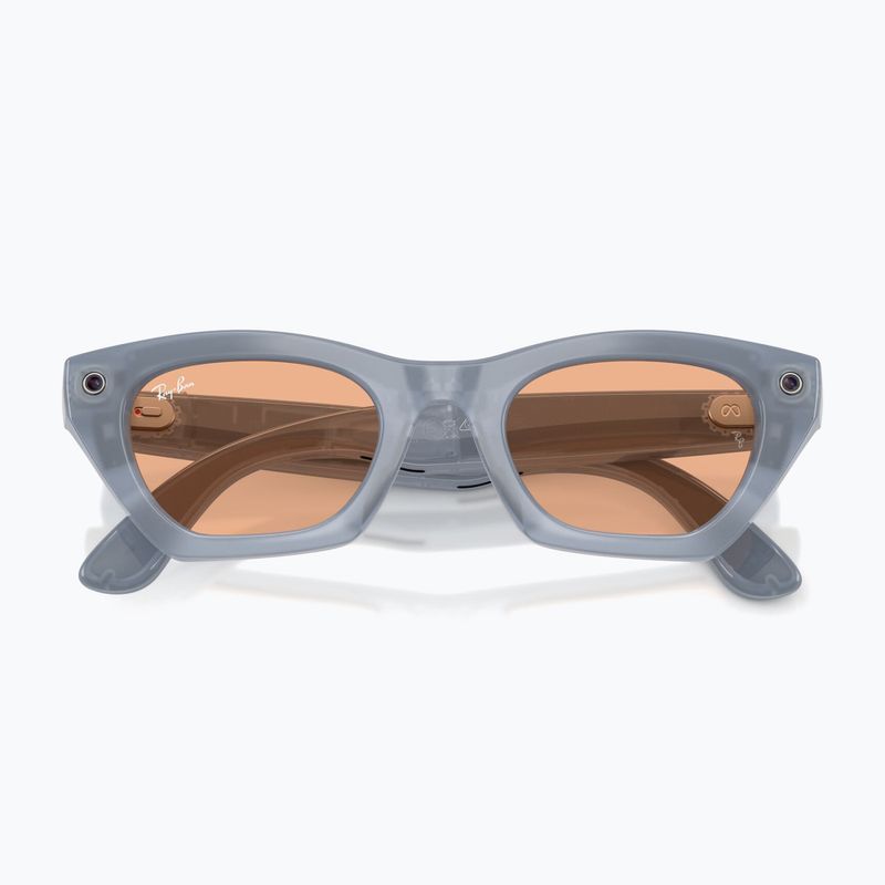Ochelari cu cameră Ray-Ban Meta Zena milky grey lilac/trs copper 9