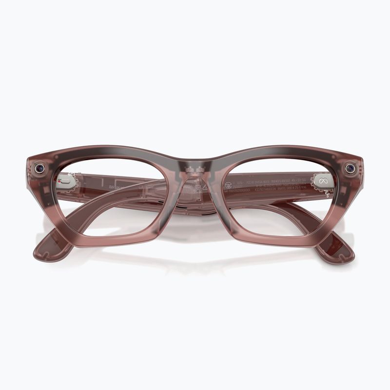 Ochelari cu cameră Ray-Ban Meta Zena milky pink blush/trs grey 3