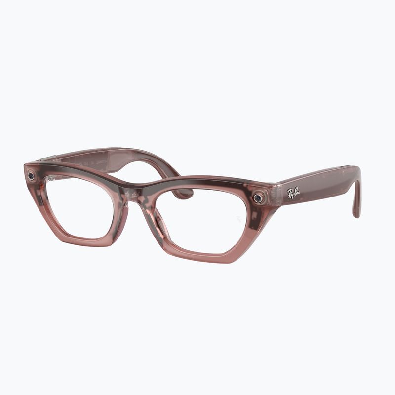Ochelari cu cameră Ray-Ban Meta Zena milky pink blush/trs grey 5