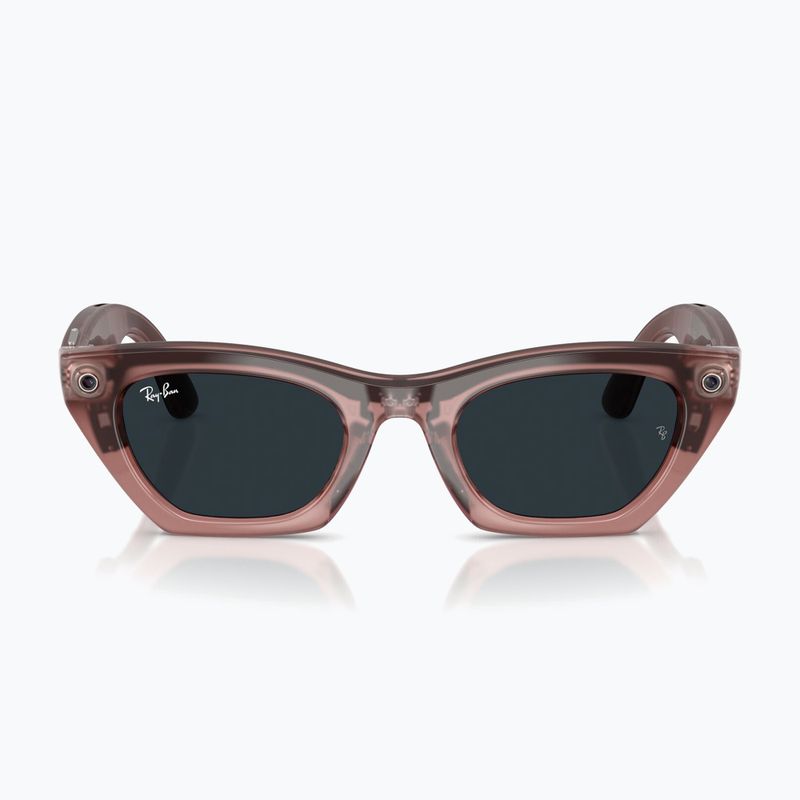 Ochelari cu cameră Ray-Ban Meta Zena milky pink blush/trs grey 9