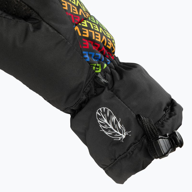 Mănuși de snowboard pentru copii Level Rainbow Down JR Mitt logos