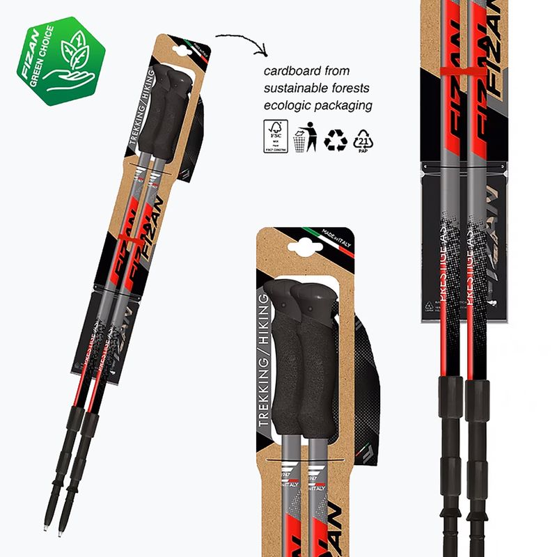 Bețe de trekking  Fizan Prestige A/S red 3