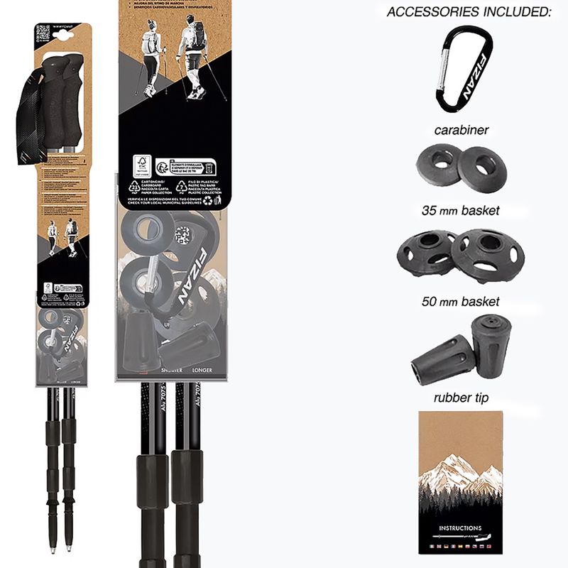 Bețe de trekking  Fizan Prestige A/S red 4