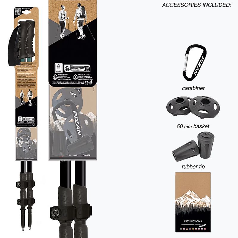 Bețe de trekking  Fizan Voyager petrol 4