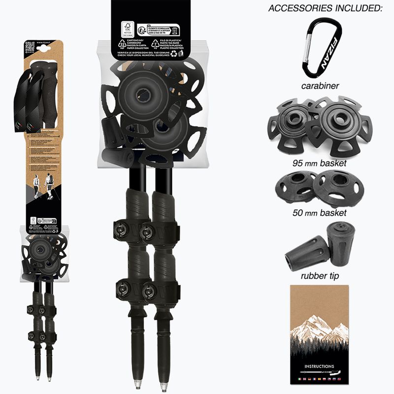 Bețe de trekking Fizan Elbrus orange 10