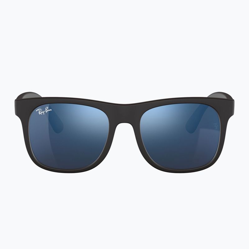 Ochelari de soare pentru copii Ray-Ban Justin matt rubber black/blue mirror 2