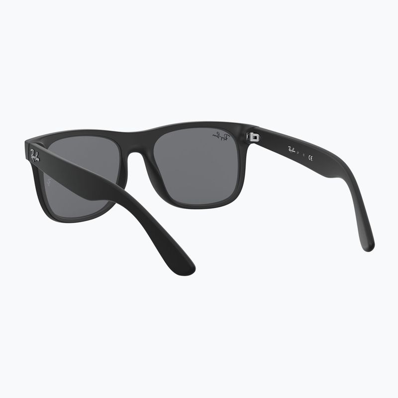 Ochelari de soare pentru copii Ray-Ban Justin matt rubber black/blue mirror 5