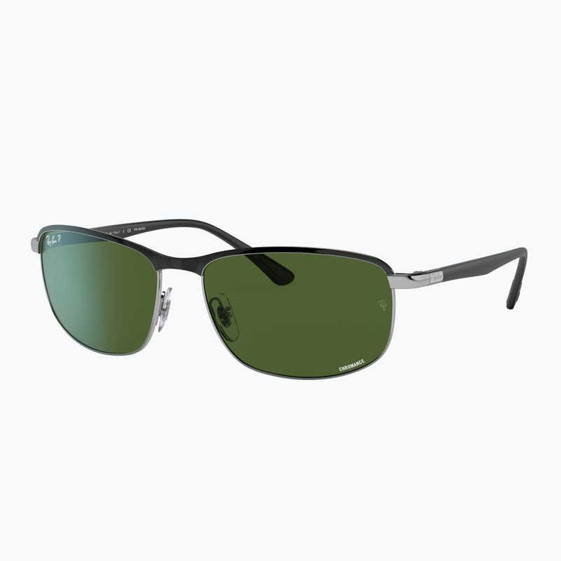 Ochelari de soare Ray-Ban Rb3671 Polarized+ Lenses black silver/dark green polarized+ 4